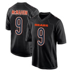 Kooe C.Bears #9 Jim McMahon Player Carbon Black Fashion Game Stitched Jerseys