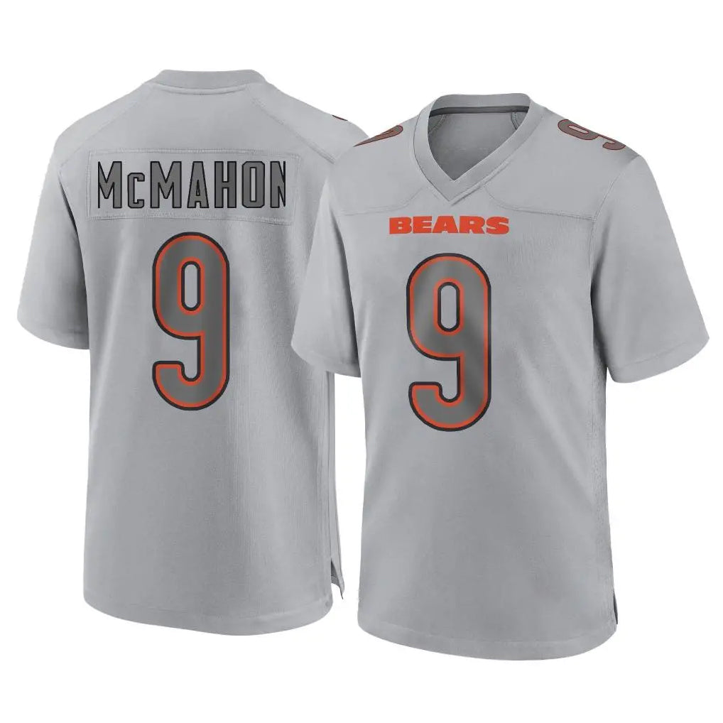Kooe C.Bears #9 Jim McMahon Player Gray Atmosphere Fashion Game Stitched Jerseys