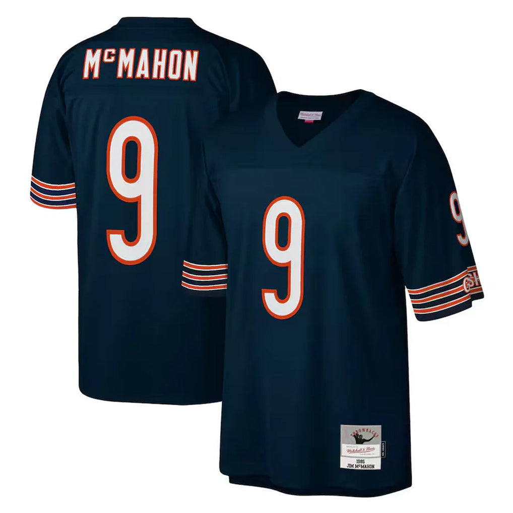 Kooe C.Bears #9 Jim McMahon Player Navy Mitchell & Ness Navy Legacy Replica Stitched Jerseys
