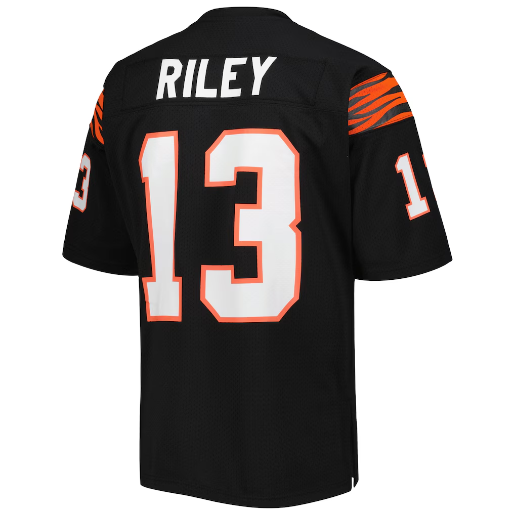 Kooe C.Bengals 1981 #13 Ken Riley Mitchell & Ness Black Authentic Throwback Retired Player Jersey
