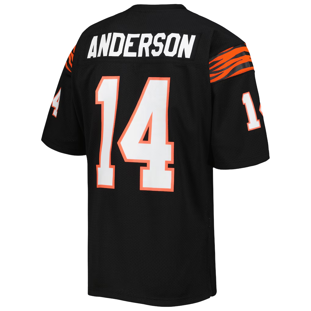 Kooe C.Bengals 1981 #14 Ken Anderson Mitchell & Ness Black Authentic Throwback Retired Player Jersey