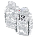 Kooe C.Bengals Arctic Camo Salute to Service Pullover Hoodie Limited Blank Player Stitched Jerseys