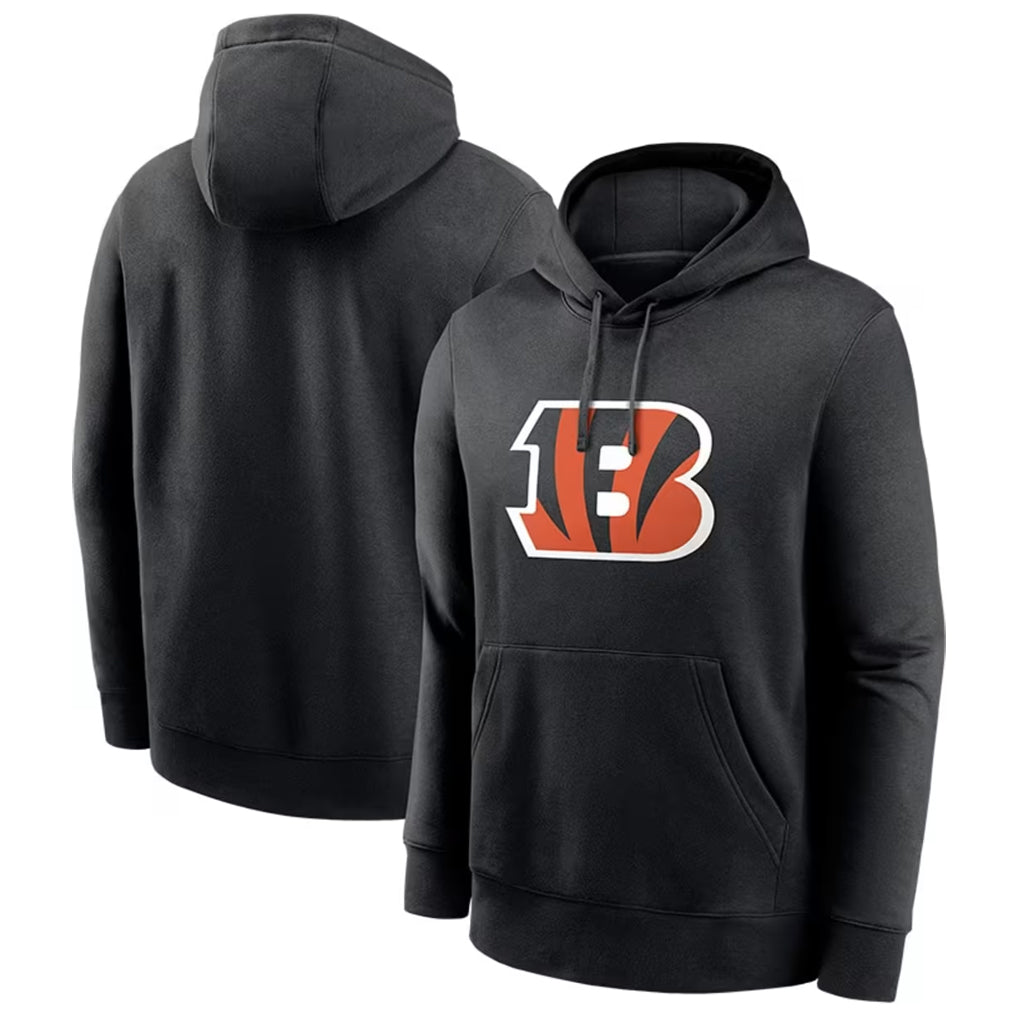Kooe C.Bengals Black Long Sleeve Hoodie Blank Player Stitched Jerseys