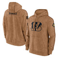 Kooe C.Bengals Brown Salute to Service Pullover Hoodie Limited Blank Player Stitched Jerseys
