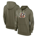 Kooe C.Bengals Olive Salute to Service Performance Pullover Hoodie Limited Blank Player Stitched Jerseys