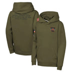Kooe C.Bengals Olive Salute to Service Pullover Hoodies Limited Blank Player Stitched Jerseys