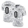 Kooe C.Bengals #0 DJ Turner II Player Arctic Camo Salute to Service Limited Stitched Jerseys
