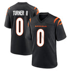 Kooe C.Bengals #0 DJ Turner II Player Black Home Game Stitched Jerseys