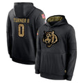 Kooe C.Bengals #0 DJ Turner II Player Black Salute to Service Pullover Hoodies Limited Stitched Jerseys