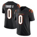 Kooe C.Bengals #0 DJ Turner II Player Black Vapor F.U.S.E. Limited Home Game Stitched Jerseys