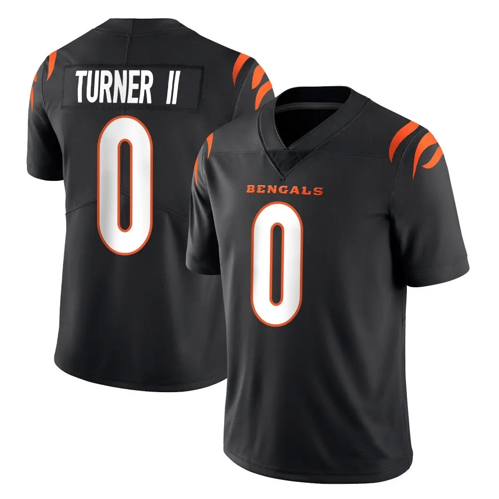 Kooe C.Bengals #0 DJ Turner II Player Black Vapor Untouchable Limited Home Game Stitched Jerseys