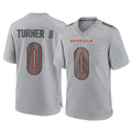 Kooe C.Bengals #0 DJ Turner II Player Gray Atmosphere Fashion Game Stitched Jerseys