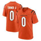 Kooe C.Bengals #0 DJ Turner II Player Orange Home Game Stitched Jerseys