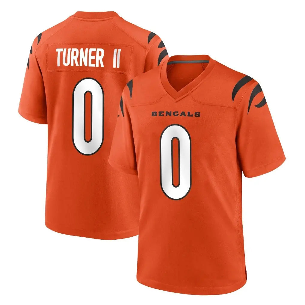 Kooe C.Bengals #0 DJ Turner II Player Orange Home Game Stitched Jerseys