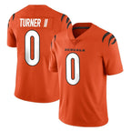 Kooe C.Bengals #0 DJ Turner II Player Orange Vapor Untouchable Limited Home Game Stitched Jerseys
