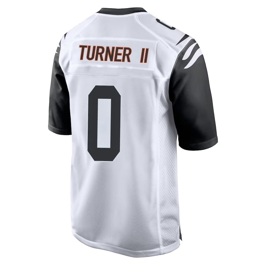 Kooe C.Bengals #0 DJ Turner II Player White Alternate Home Game Stitched Jerseys