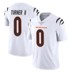 Kooe C.Bengals #0 DJ Turner II Player White Vapor Untouchable Limited Home Game Stitched Jerseys