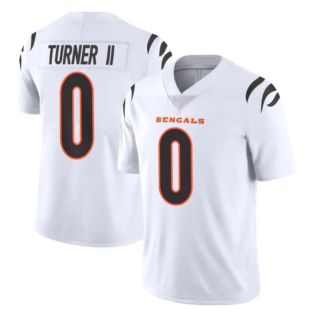 Kooe C.Bengals #0 DJ Turner II Player White Vapor Untouchable Limited Home Game Stitched Jerseys