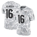 Kooe C.Bengals #16 Joe Flacco Player Arctic Camo Salute to Service Limited Stitched Jerseys