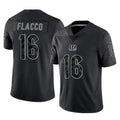 Kooe C.Bengals #16 Joe Flacco Player Black Reflective Limited Game Stitched Jerseys