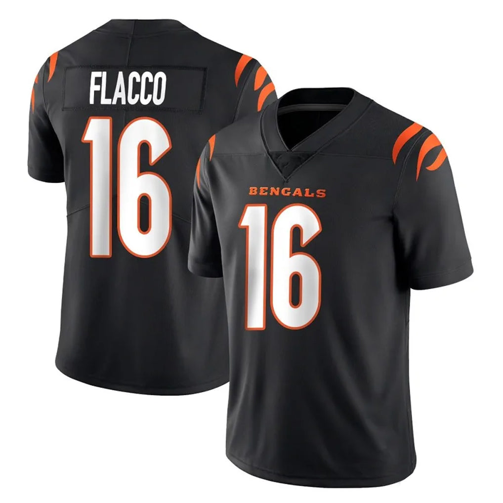 Kooe C.Bengals #16 Joe Flacco Player Black Vapor Untouchable Limited Home Game Stitched Jerseys