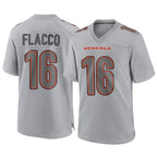 Kooe C.Bengals #16 Joe Flacco Player Gray Atmosphere Fashion Game Stitched Jerseys