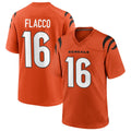 Kooe C.Bengals #16 Joe Flacco Player Orange Home Game Stitched Jerseys