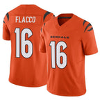 Kooe C.Bengals #16 Joe Flacco Player Orange Vapor F.U.S.E. Limited Home Game Stitched Jerseys