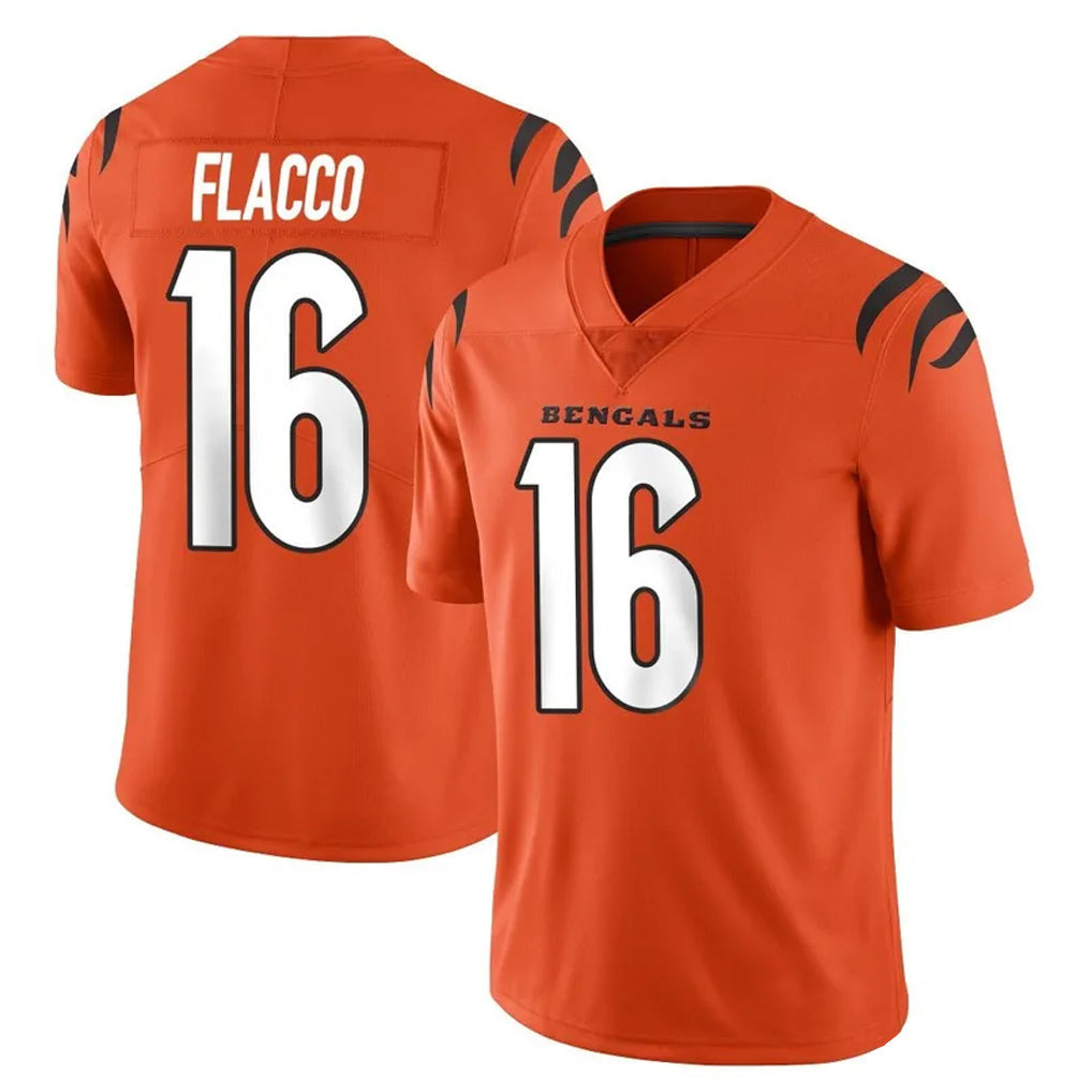 Kooe C.Bengals #16 Joe Flacco Player Orange Vapor Untouchable Limited Home Game Stitched Jerseys