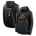 Kooe C.Bengals #1 Ja'Marr Chase Player Black Salute to Service Pullover Hoodies Limited Stitched Jerseys