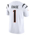 Kooe C.Bengals #1 Ja'Marr Chase Player White Vapor F.U.S.E. Limited Stitched Jerseys