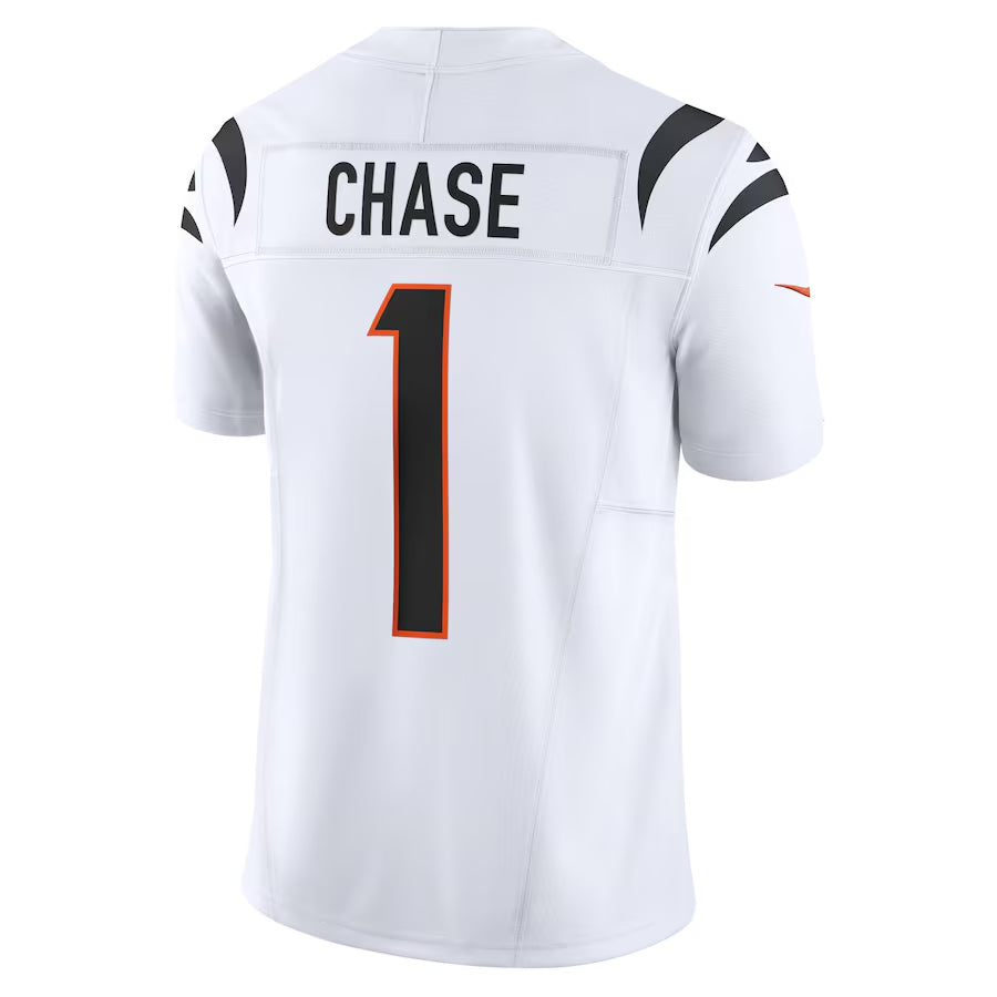 Kooe C.Bengals #1 Ja'Marr Chase Player White Vapor F.U.S.E. Limited Stitched Jerseys