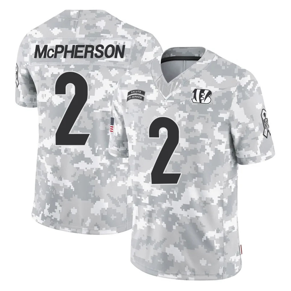 Kooe C.Bengals #2 Evan McPherson Player Arctic Camo Salute to Service Limited Stitched Jerseys