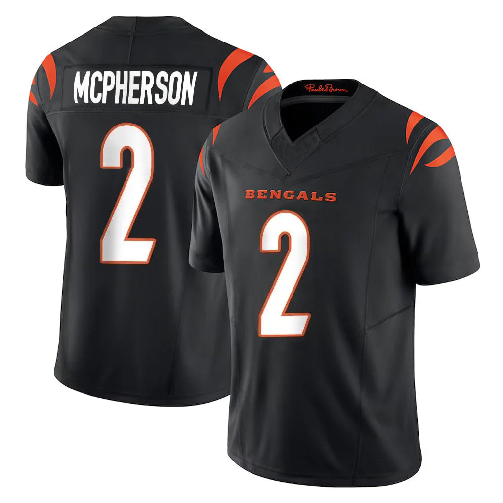 Kooe C.Bengals #2 Evan McPherson Player Black Vapor F.U.S.E. Limited Home Game Stitched Jerseys