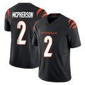 Kooe C.Bengals #2 Evan McPherson Player Black Vapor F.U.S.E. Limited Home Game Stitched Jerseys