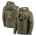 Kooe C.Bengals #2 Evan McPherson Player Olive Salute to Service Pullover Hoodies Home Game Stitched Jerseys