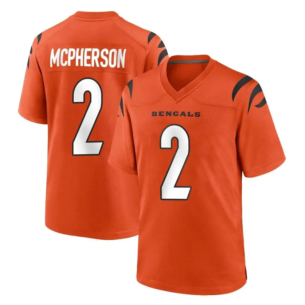 Kooe C.Bengals #2 Evan McPherson Player Orange Home Game Stitched Jerseys
