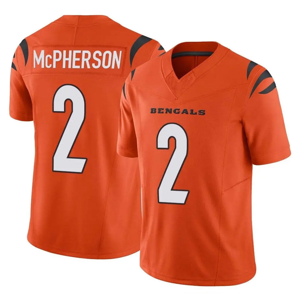 Kooe C.Bengals #2 Evan McPherson Player Orange Vapor F.U.S.E. Limited Home Game Stitched Jerseys