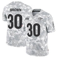 Kooe C.Bengals #30 Chase Brown Player Arctic Camo Salute to Service Limited Stitched Jerseys