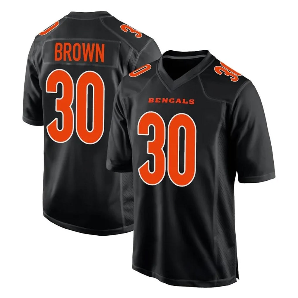 Kooe C.Bengals #30 Chase Brown Player Black Fashion Game Stitched Jerseys