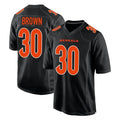 Kooe C.Bengals #30 Chase Brown Player Black Fashion Game Stitched Jerseys