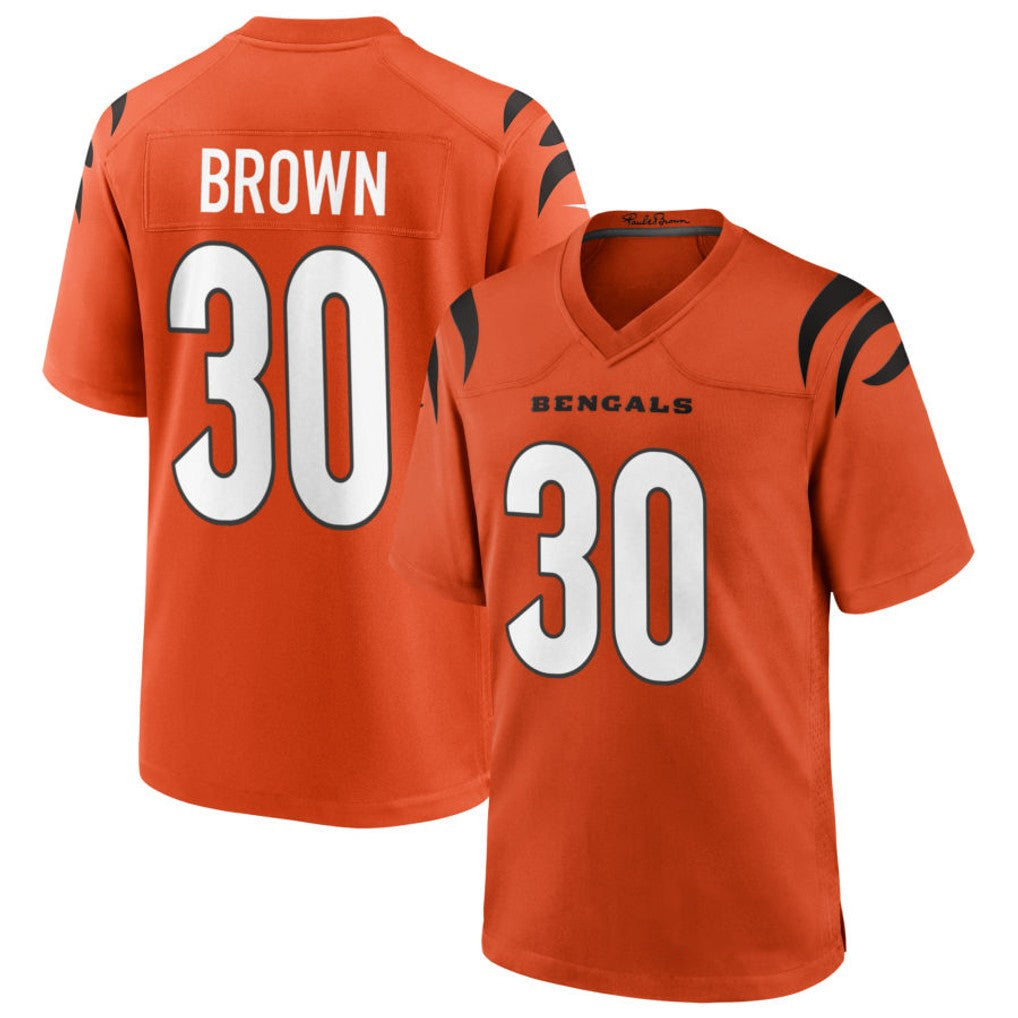 Kooe C.Bengals #30 Chase Brown Player Oramge Home Game Stitched Jerseys