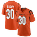 Kooe C.Bengals #30 Chase Brown Player Oramge Home Game Stitched Jerseys