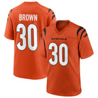 Kooe C.Bengals #30 Chase Brown Player Oramge Home Game Stitched Jerseys