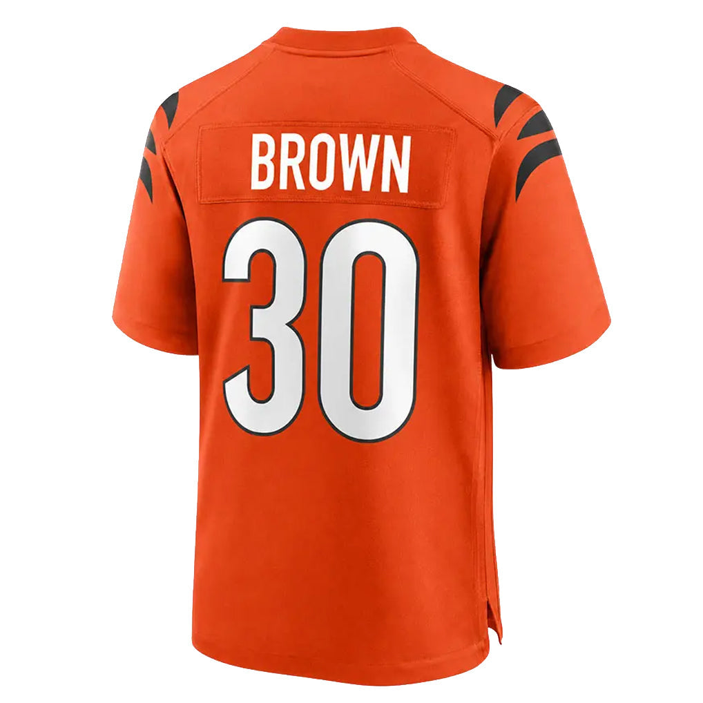 Kooe C.Bengals #30 Chase Brown Player Orange Home Game Stitched Jerseys