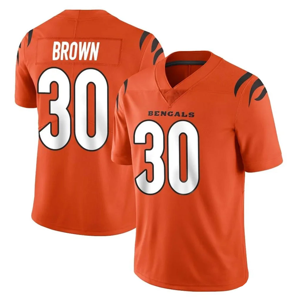 Kooe C.Bengals #30 Chase Brown Player Orange Vapor Untouchable Limited Home Game Stitched Jerseys
