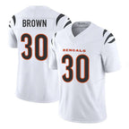 Kooe C.Bengals #30 Chase Brown Player White Vapor F.U.S.E. Limited Home Game Stitched Jerseys