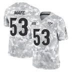 Kooe C.Bengals #53 Boye Mafe Player Arctic Camo Salute to Service Limited Stitched Jerseys