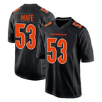 Kooe C.Bengals #53 Boye Mafe Player Black Fashion Game Stitched Jerseys