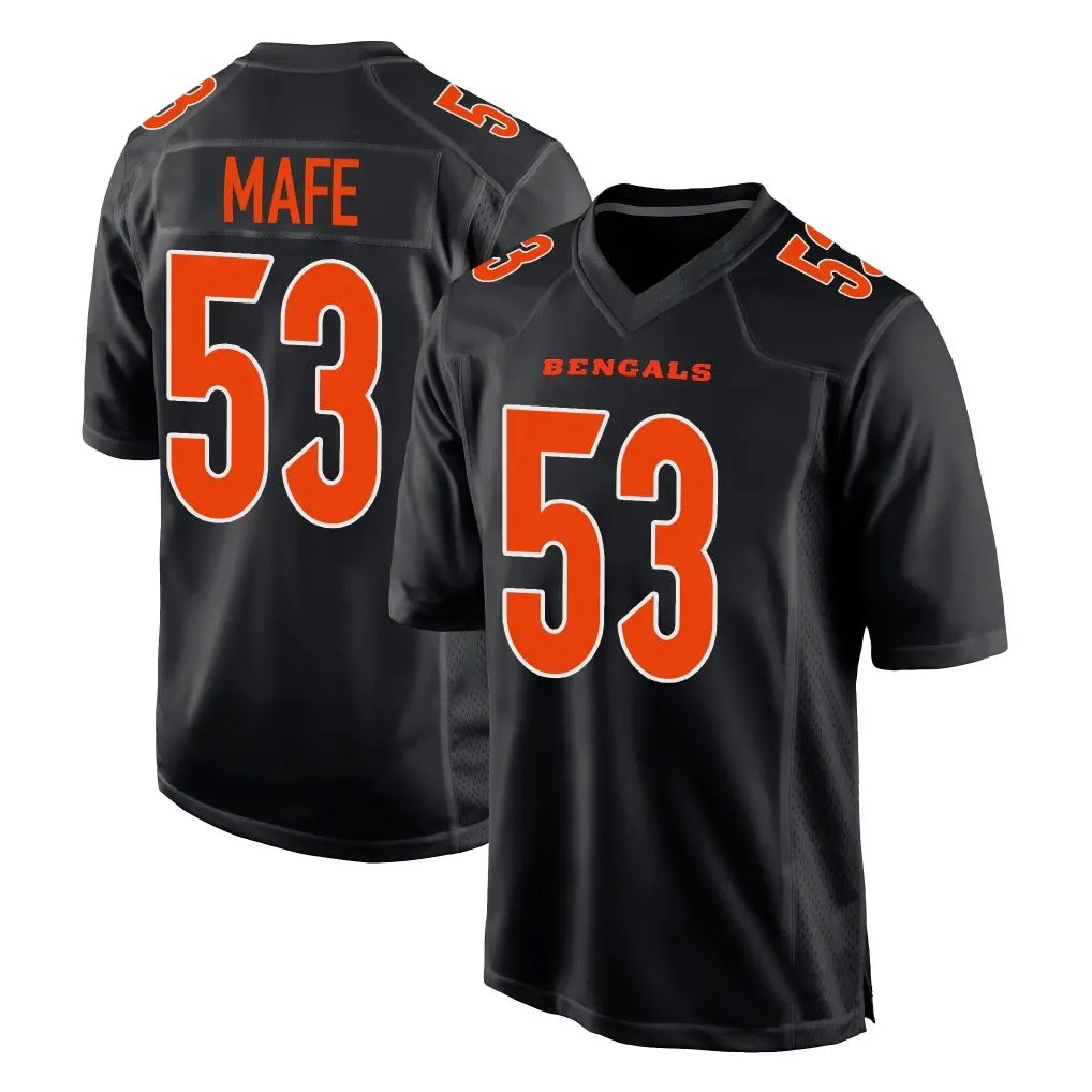 Kooe C.Bengals #53 Boye Mafe Player Black Fashion Game Stitched Jerseys